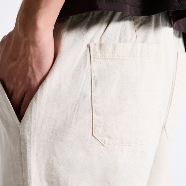 Linen blend pants "Ludvig" Light Beige